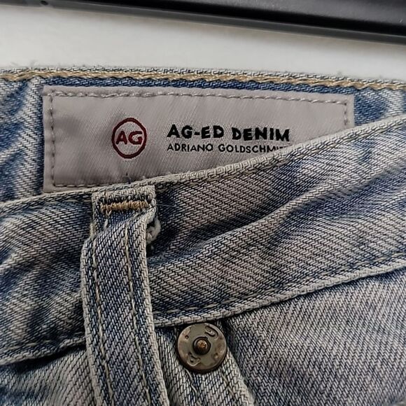 Ag Adriano Goldschmied The Phoebe Aged Denim Blowout Knee Jeans Size 27R - Picture 6 of 9